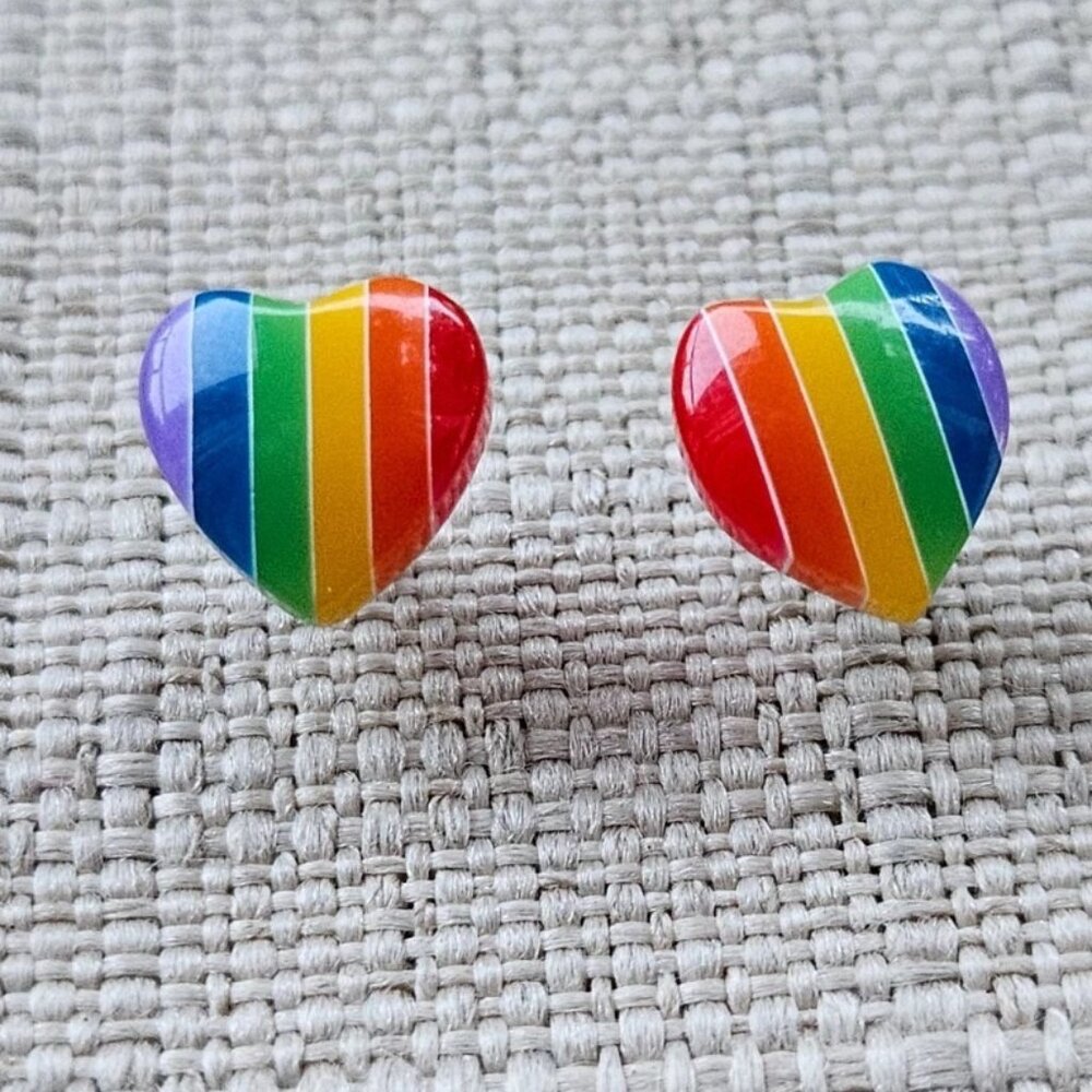 Multi Color Earrings Rainbow Stud Fashion Jewelry Earrings